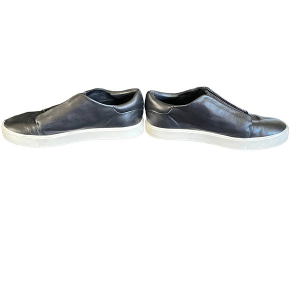 Vince Womens Leather Cantara Slip-On Sneaker Elastic Gore Round Toe Size 7 Black - Picture 8 of 12